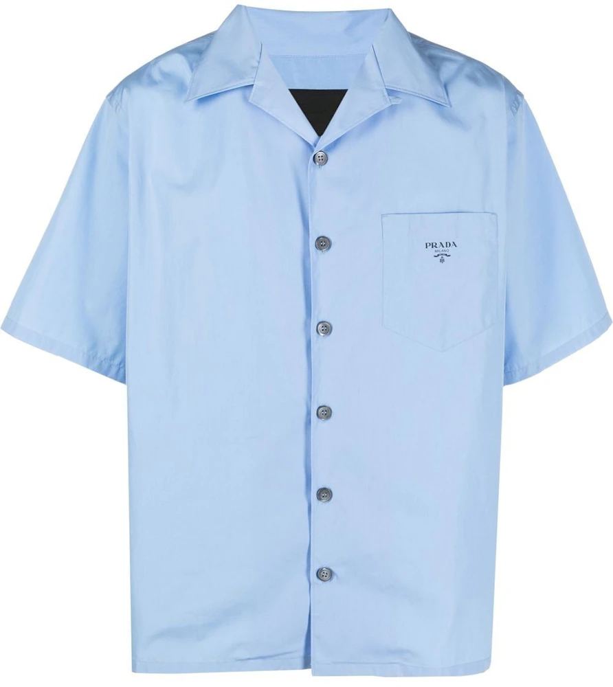 Prada Short Sleeve Cotton Shirt Blue - SS22 - KR