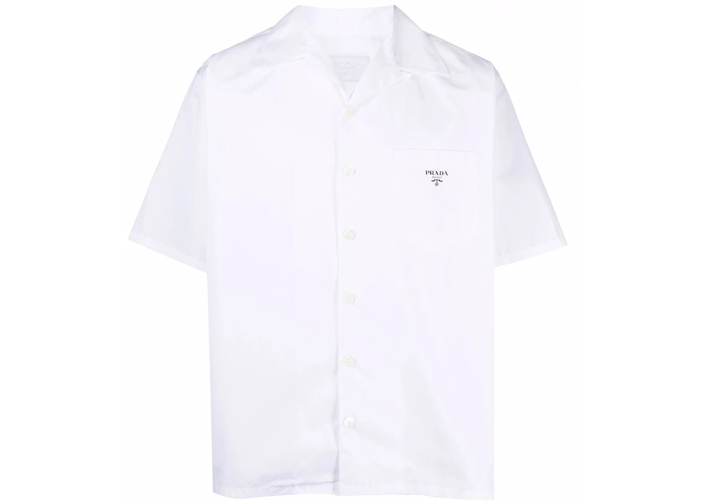 Prada Short Sleeve Cuban Collar Cotton Shirt White Men's - SS22 - US