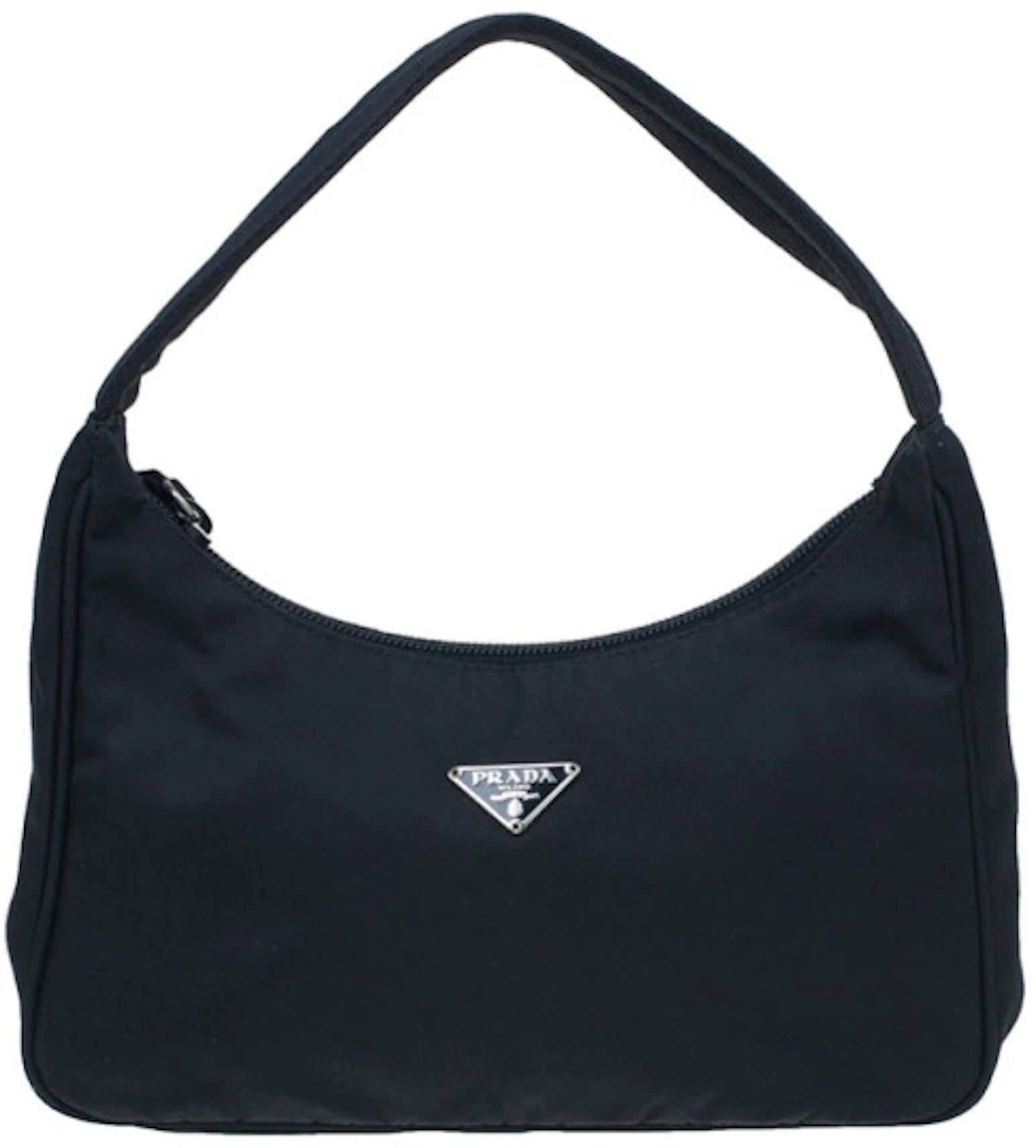 Prada Shoulder Bag Nylon Tessuto Mini Black in Nylon/Leather with  Silver-tone - US