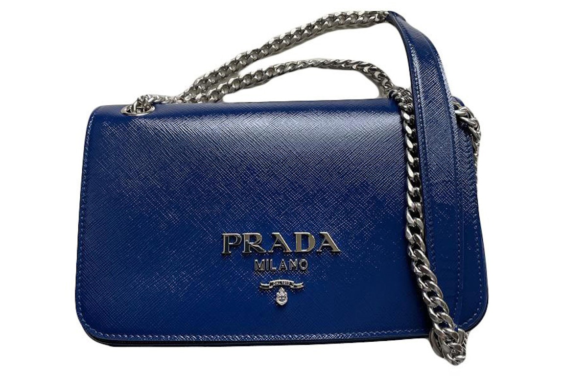 Pre-owned Prada Shoulder Bag Small Ink Blue