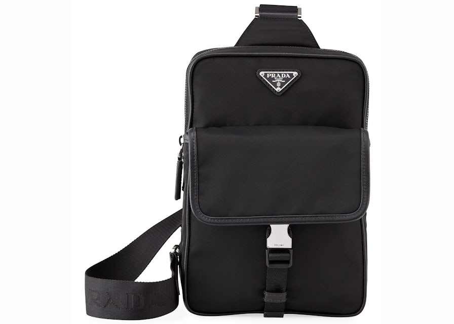 Prada Saffiano Lux Sling Bag - Black Other, Bags - PRA853663