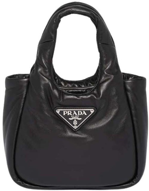 Prada Small Padded Nylon Tote Bag in Black