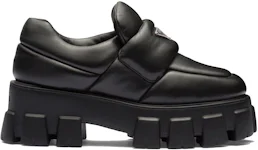 Prada Soft Padded 55mm Loafers Black Nappa Leather
