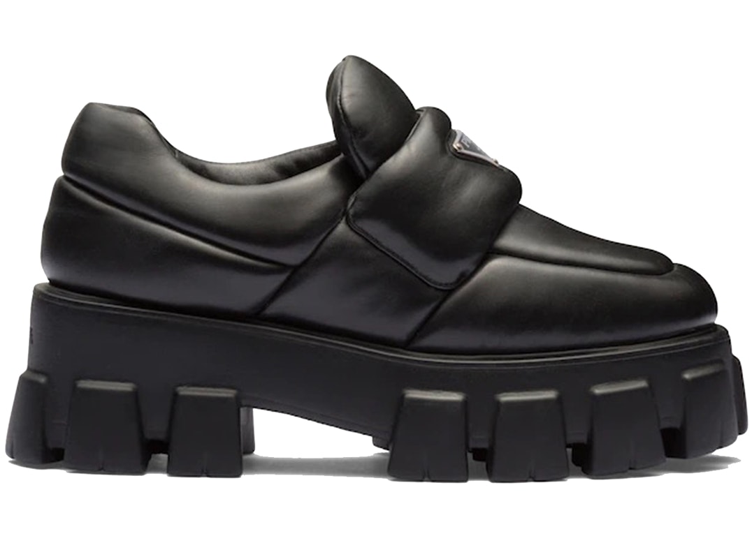 Pre-owned Prada Soft Padded 55mm Loafers Black Nappa Leather
