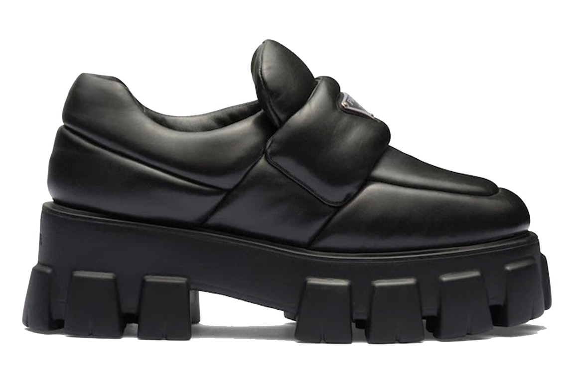 Pre-owned Prada Soft Padded 55mm Loafers Black Nappa Leather