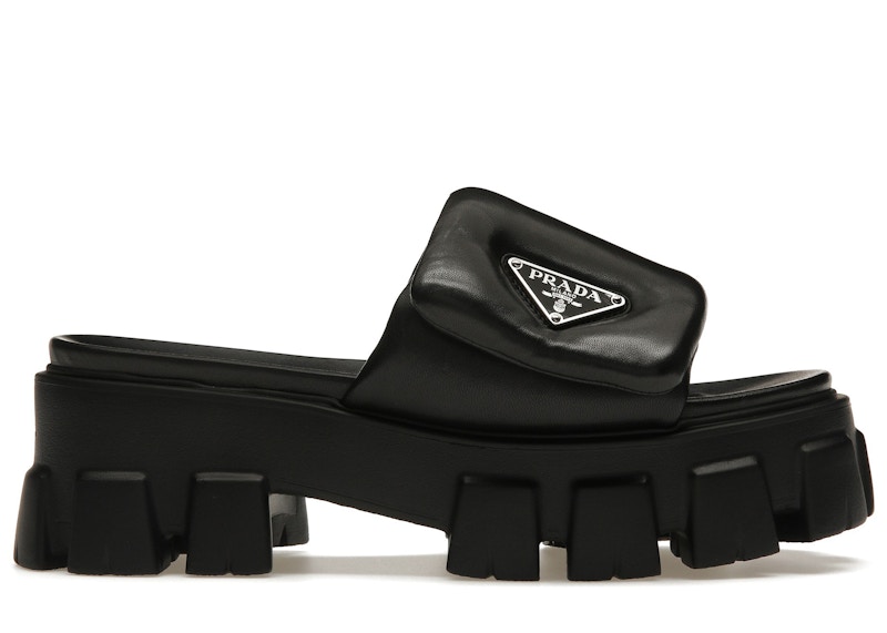 Prada padded strap online sandals