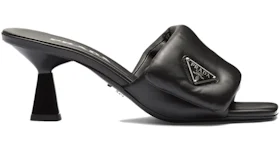 Prada Soft Padded 65mm Sandals Black Nappa Leather