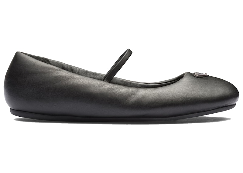 Prada Soft Padded Ballerinas Flats Black Nappa Leather