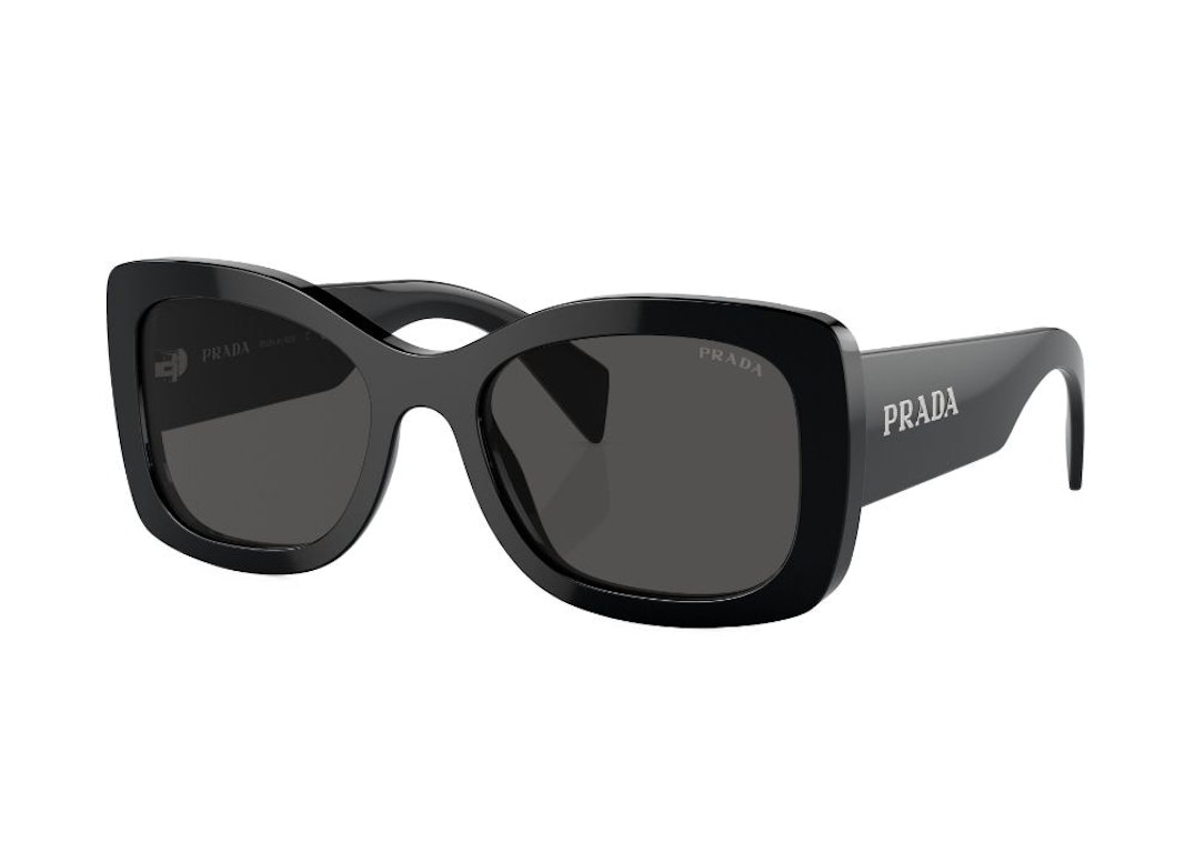 Pre-owned Prada Square Sunglasses Black (spr A08 1ab-5s0)