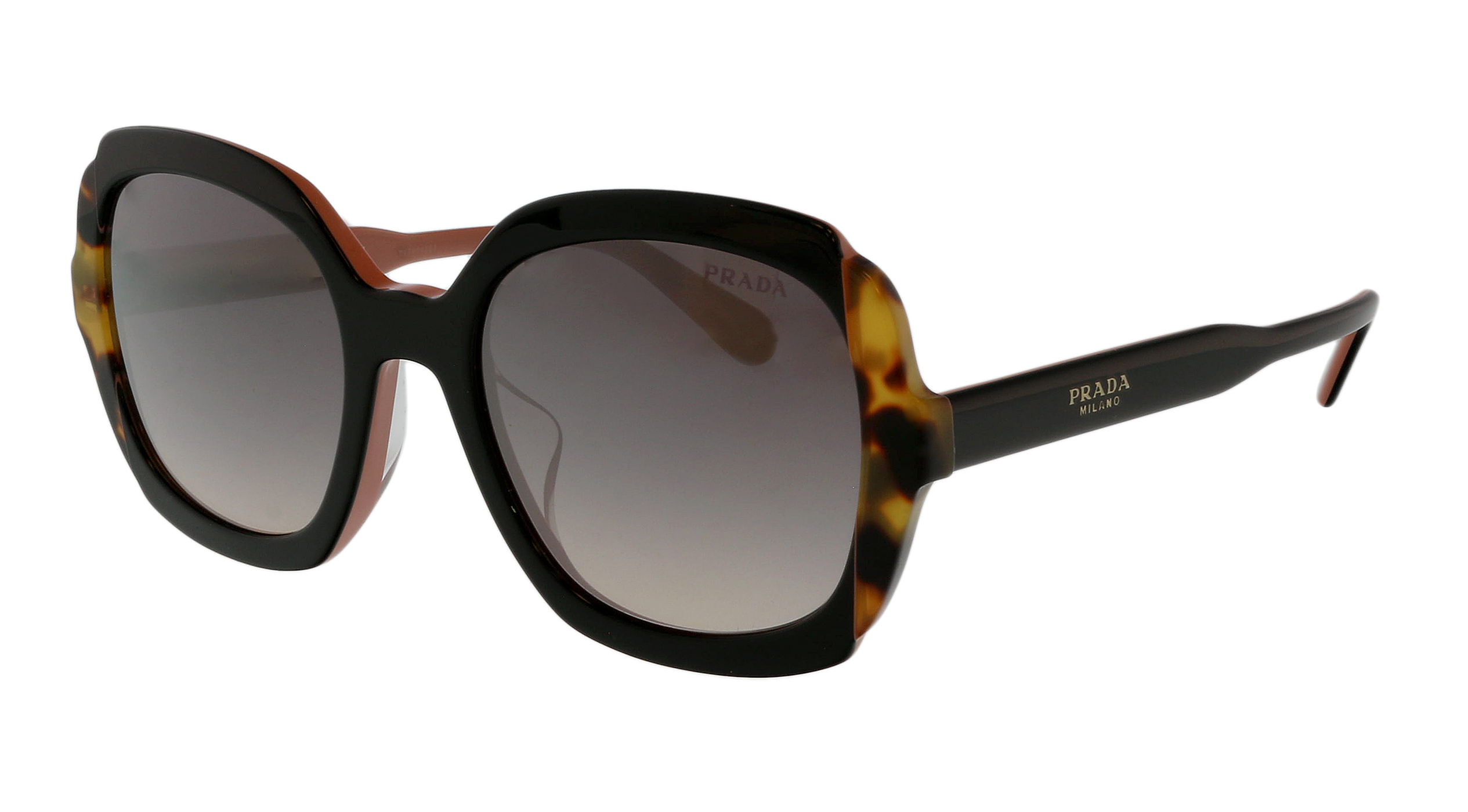 Prada Square Sunglasses Black/Dark Grey (SPRA01 16K-0 8Z)