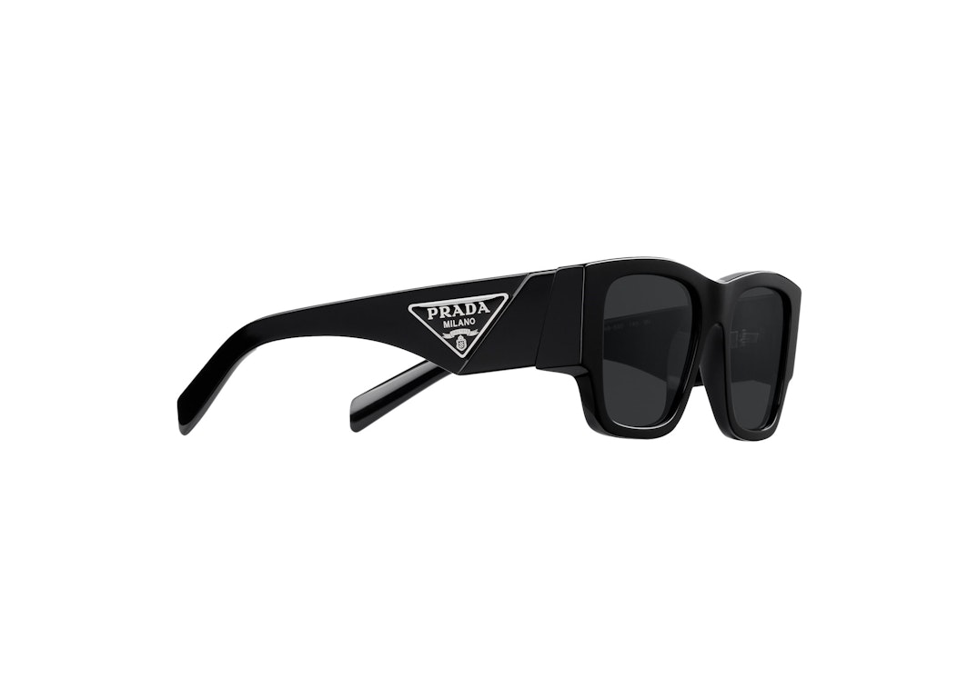 Pre-owned Prada Square Sunglasses Black (spr 10z 1ab-5s0)