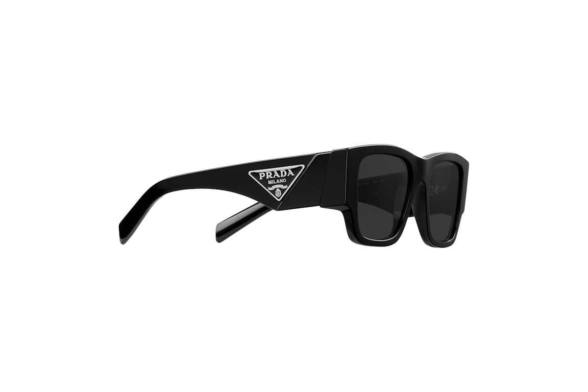 Pre-owned Prada Square Sunglasses Black (spr 10z 1ab-5s0)