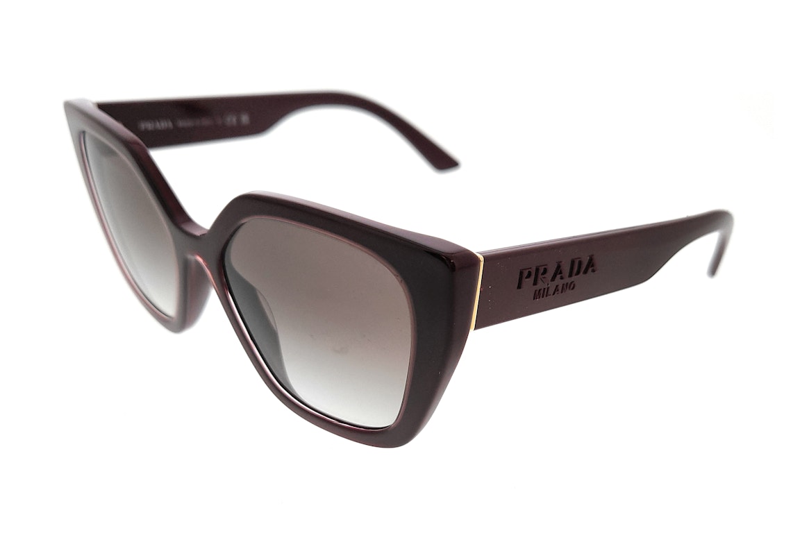 Pre-owned Prada Square Sunglasses Bordeaux Ou-mfn5-e4ne