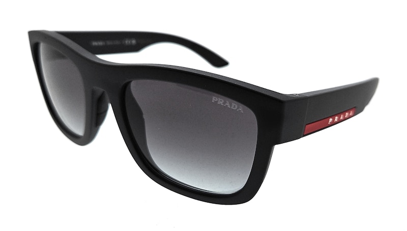 Pre-owned Prada Men's Square Sunglasses In Matte Black (0ps 01zsf 1bo09u)