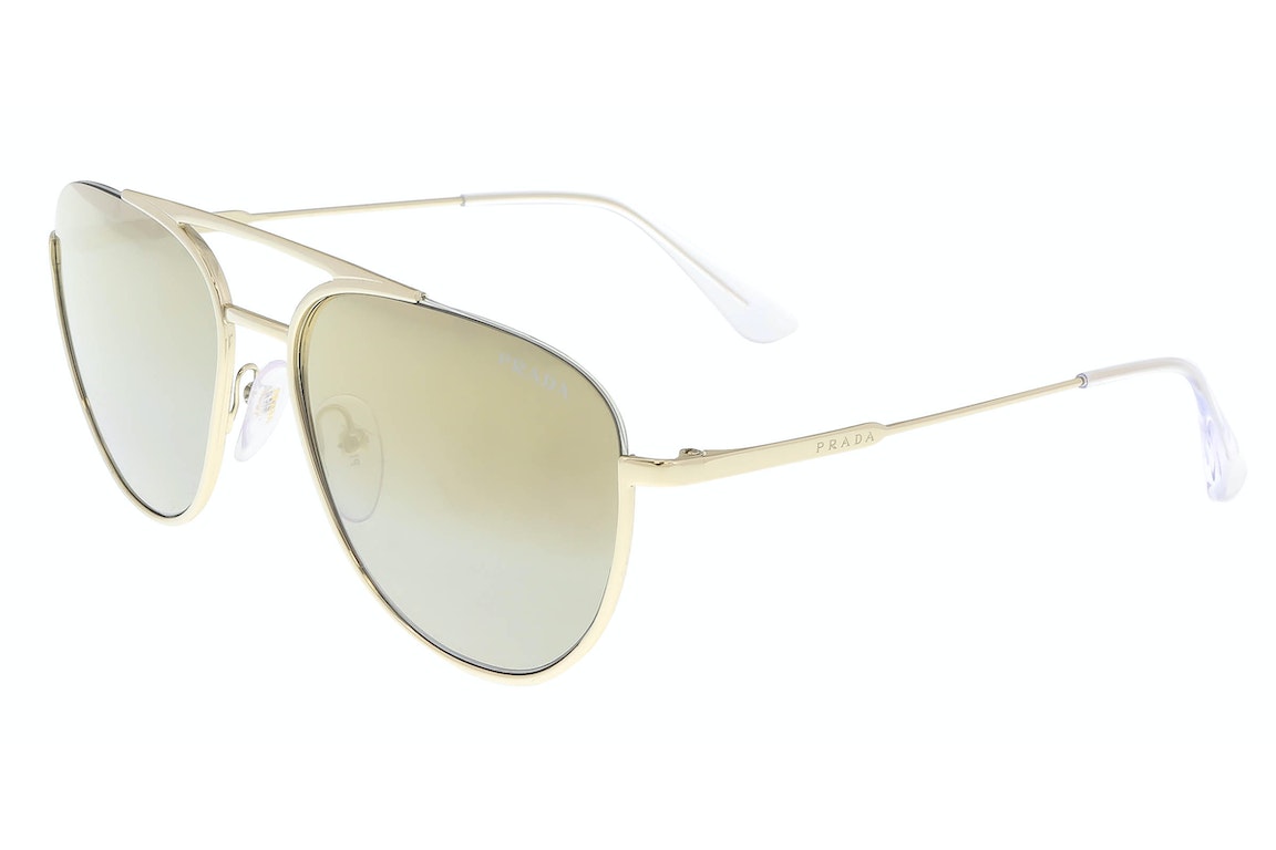 Pre-owned Prada Square Sunglasses Pale Gold (pr 50us Zvn6o0)