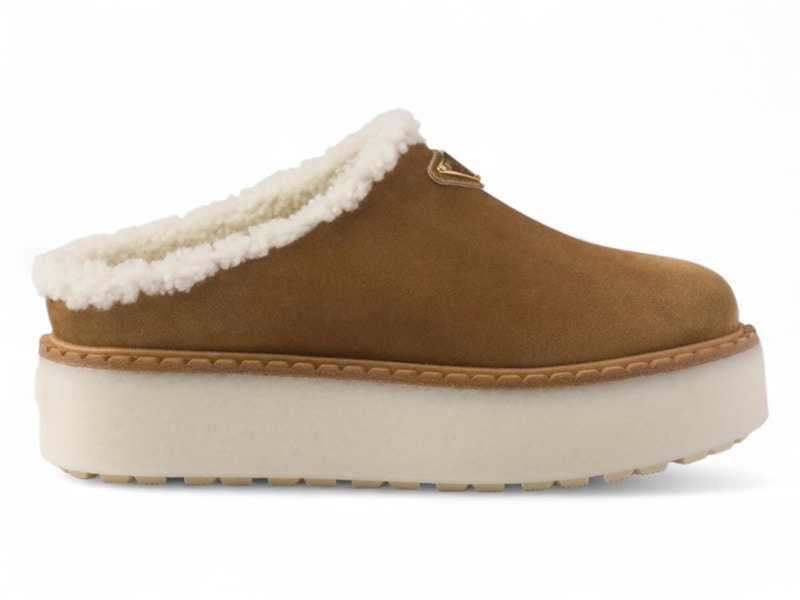 Prada Suede Clogs Cinnamon (Women's)