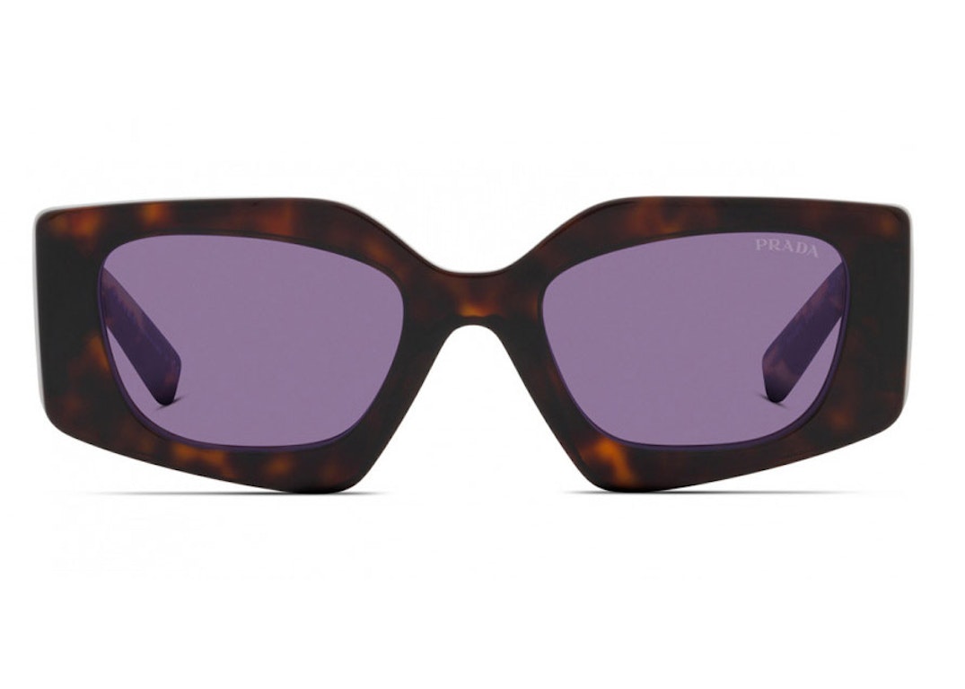 Pre-owned Prada Sunglasses Pr 15ysf Tortoise/violet (pr15ysf-2au05q-52)