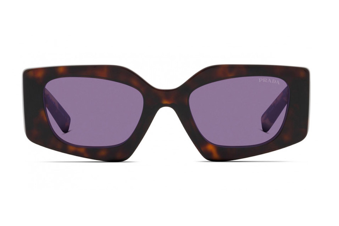 Pre-owned Prada Sunglasses Pr 15ysf Tortoise/violet (pr15ysf-2au05q-52)