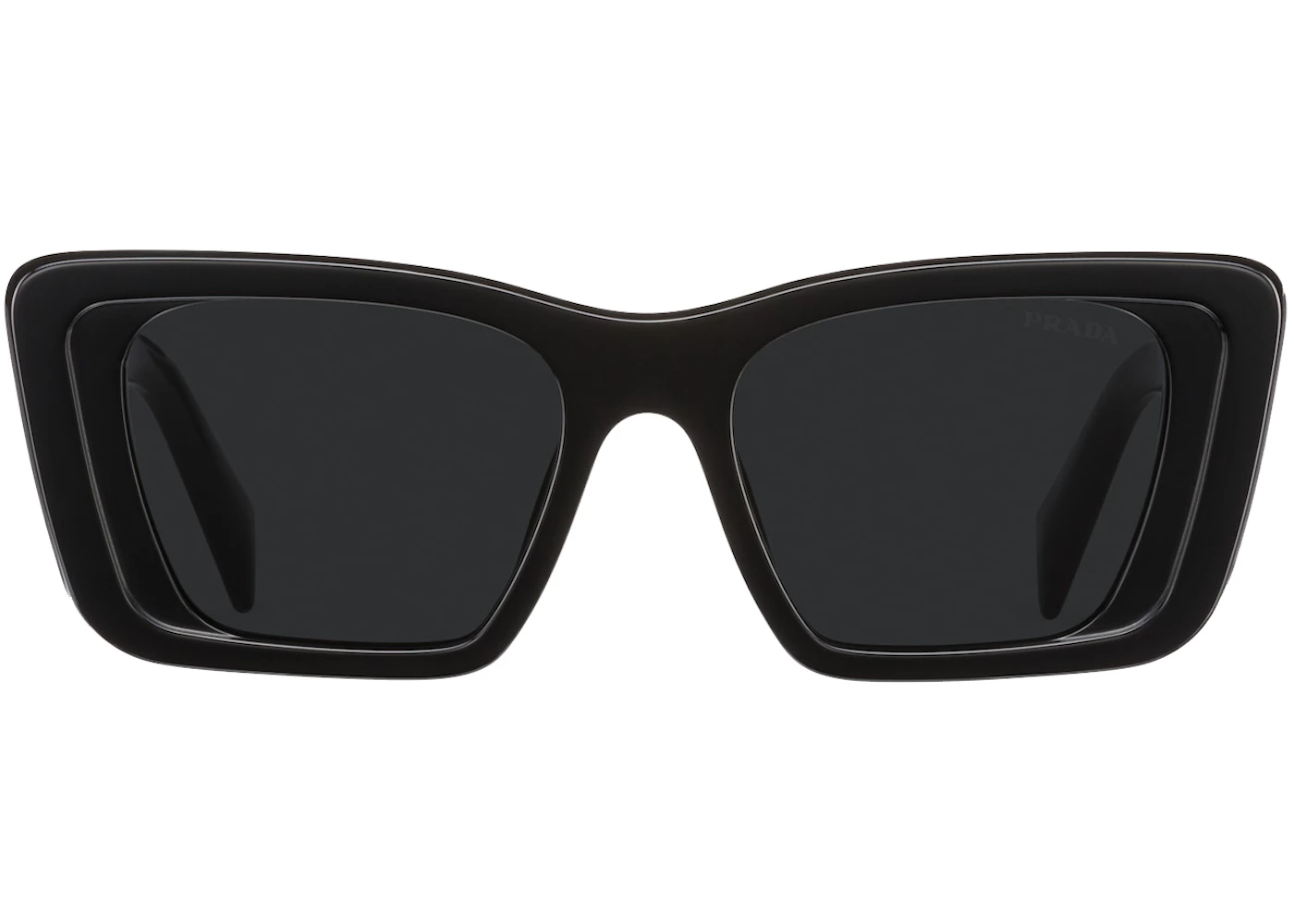 Prada Symbole Sunglasses Black/Slate Grey in Acetate - US