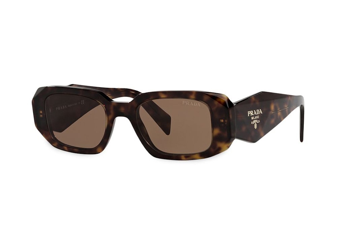 Pre-owned Prada Symbole Sunglasses Havana/brown (spr17w_2au_8c1)
