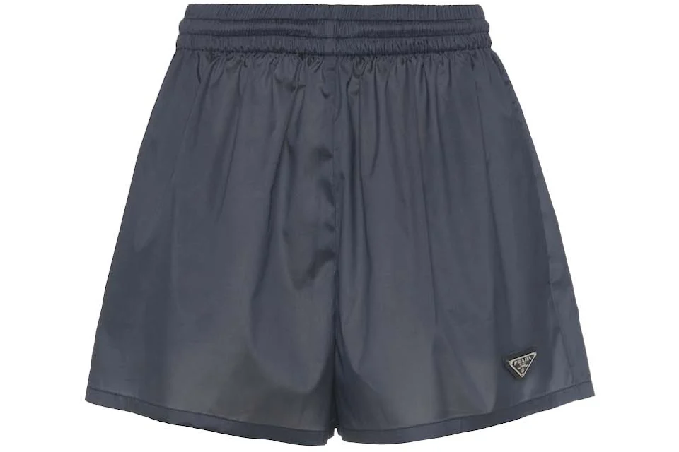 Prada Technical Silk Boxer Shorts Navy