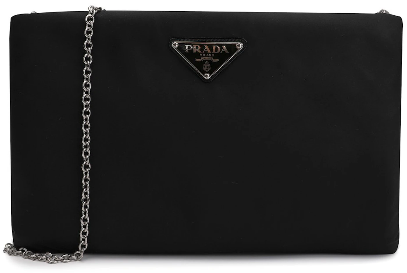 Prada Nylon Clutch Bag Small Black in Nylon - US