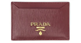 Prada Vitello Move Card Holder Red