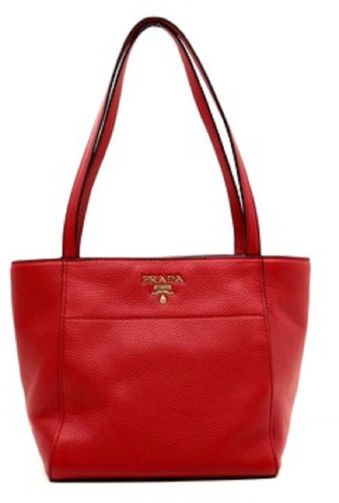 Shop PRADA PRADA Vitello Phenix Leather Adjustable Tote Bag by