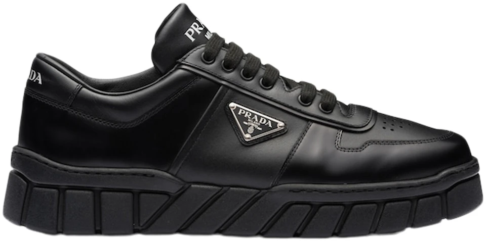 Prada Voluminous Sneakers Leather Black Black - 2EE378_3LJ6_F0002 - US