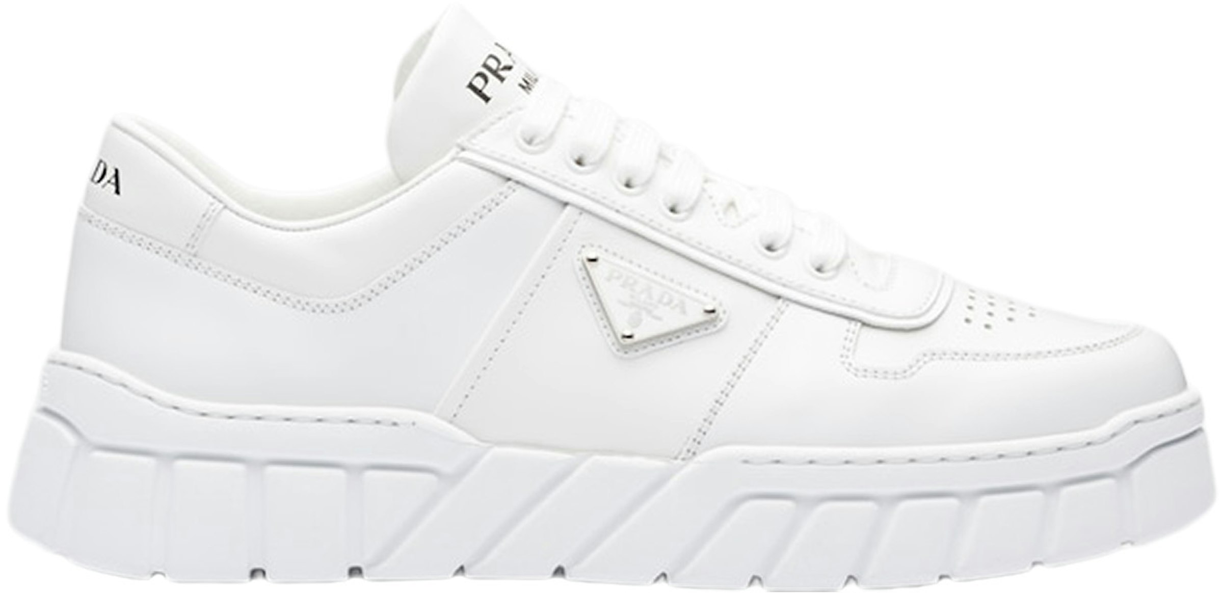 Luipaard natuurlijk mooi zo Prada Voluminous Sneakers Leather White White Men's - 2EE378_3LJ6_F0009 - US
