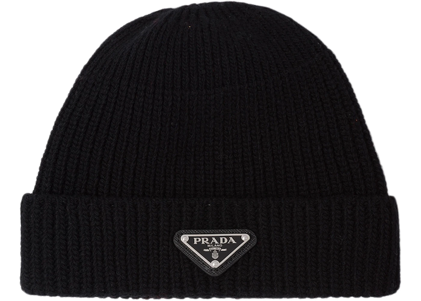 Black prada beanie hat Clearance