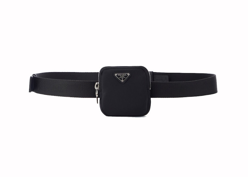 Prada Woven Nylon Belt Bag Black in Nylon with Gray tone GB