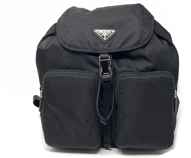 Prada Zaino Backpack Nylon Black in Nylon with Silver-tone - US