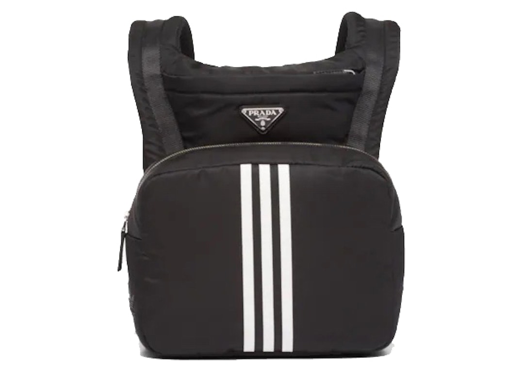 Pre-owned Prada Adidas Re-nylon Backpack Small Black