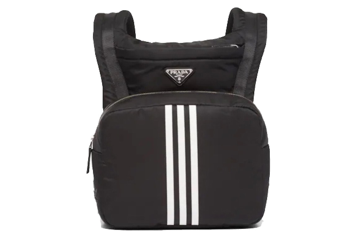 Pre-owned Prada Adidas Re-nylon Backpack Small Black