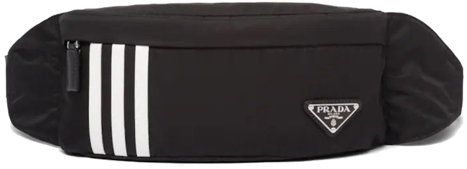 PRADA Black Bum Bag Waist Pouch Nylon Triangle Logo