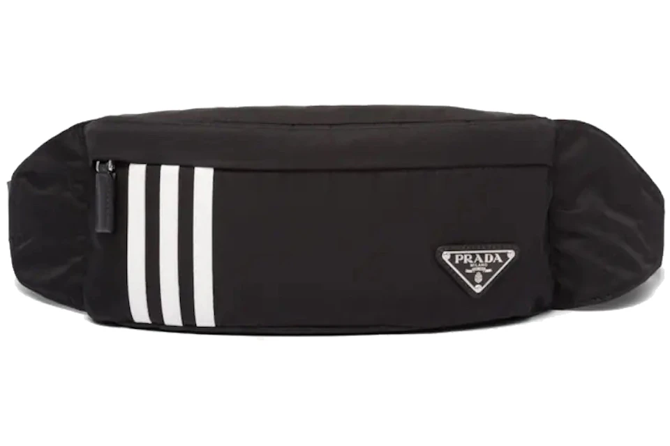 Prada adidas Re-Nylon Belt Bag Black in Nylon/Leather with Silver-tone - CN