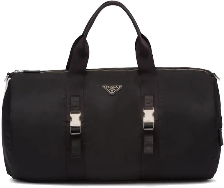 Prada adidas Re-Nylon Duffle Bag Black in Nylon/Leather with Silver ...