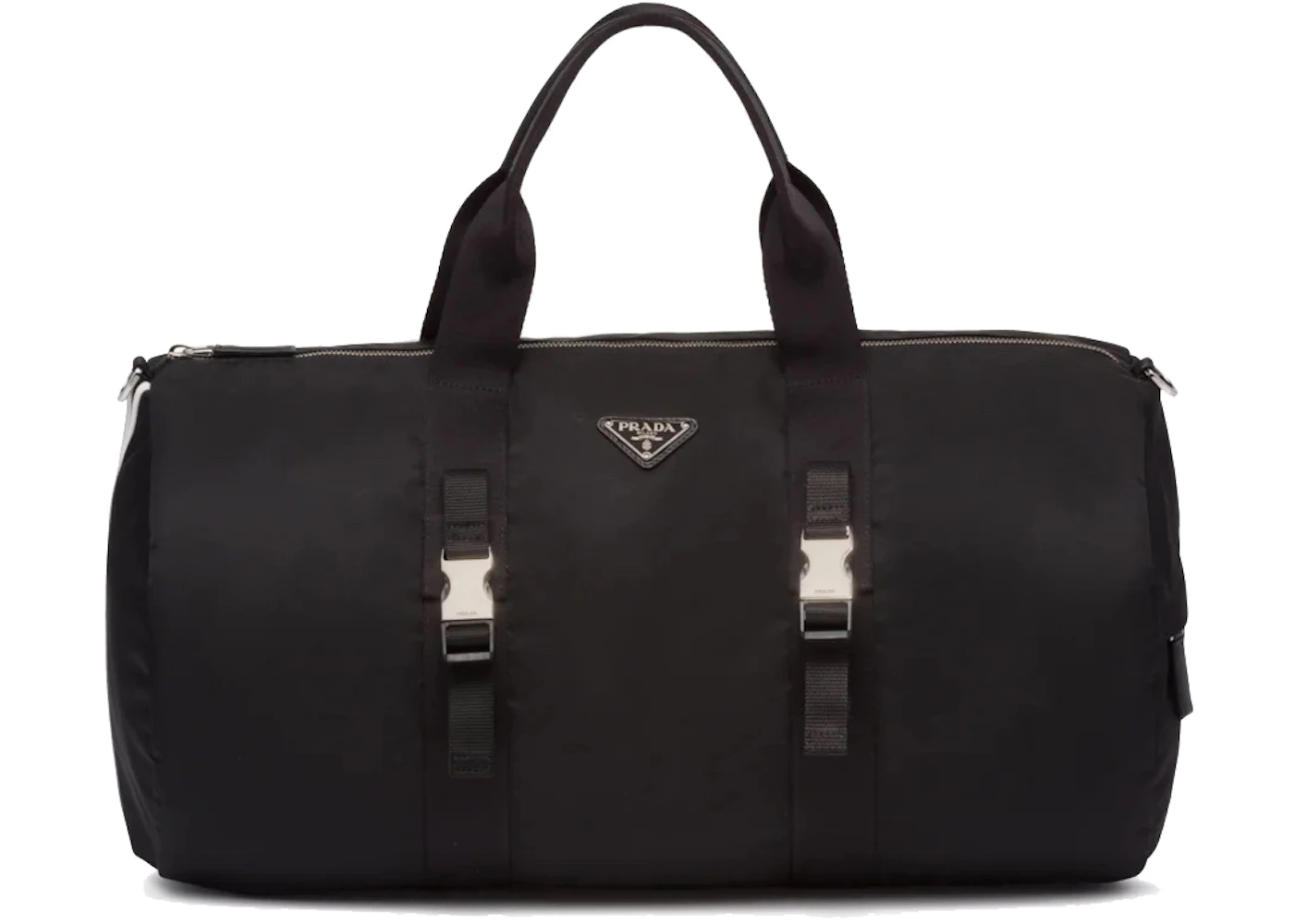 Prada adidas Re-Nylon Duffle Bag Black in Nylon/Leather with Silver ...