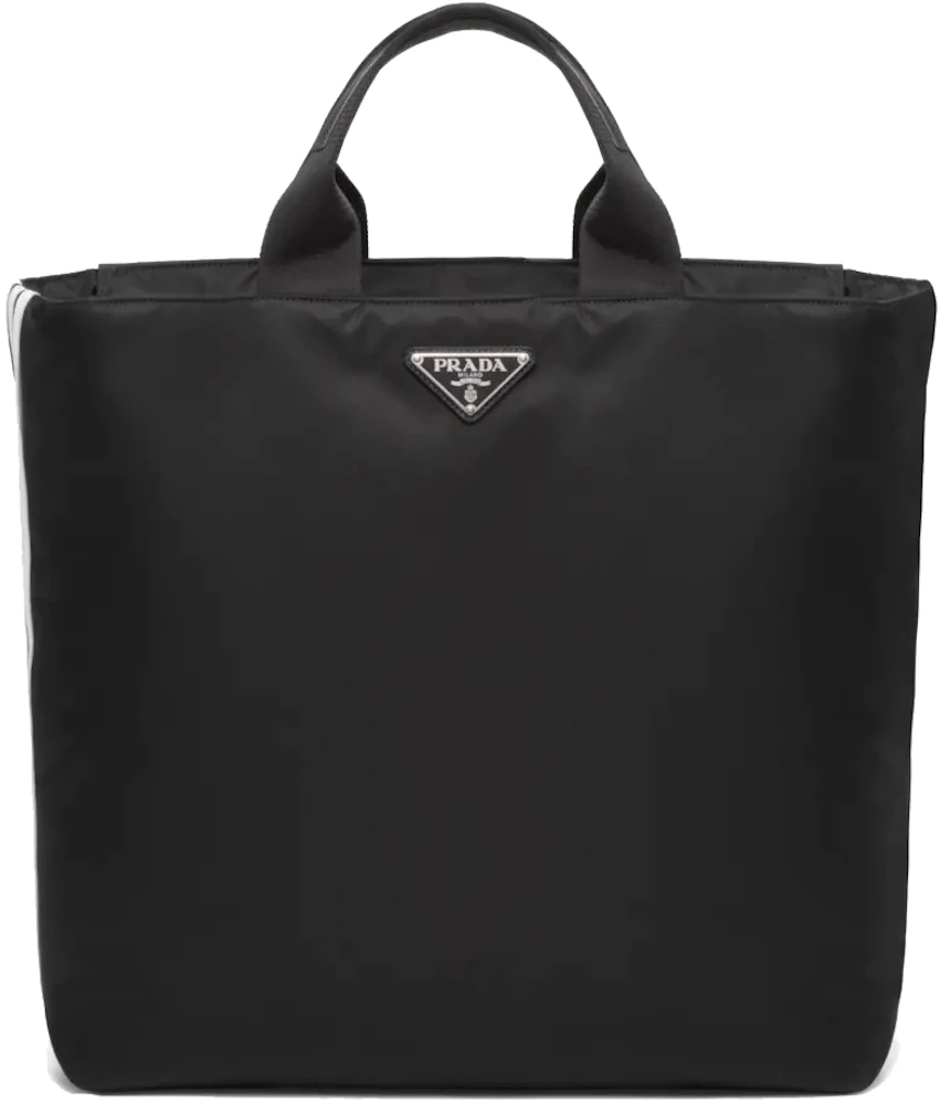 Prada Re-nylon Tote Bag In Black