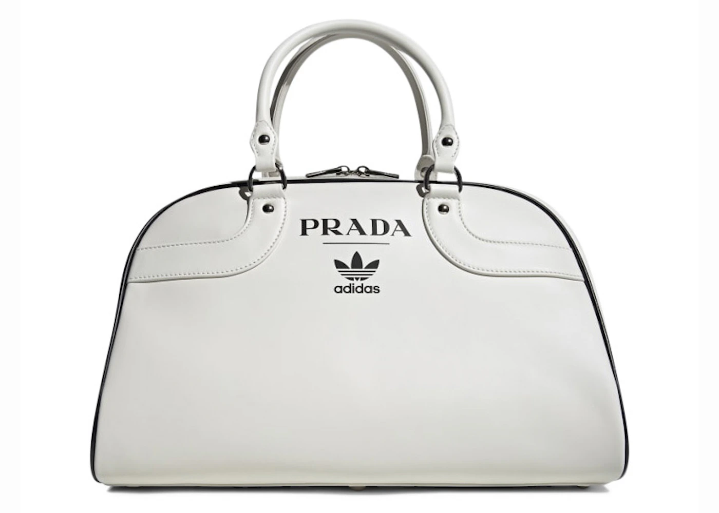 sympathie Goed doen limiet Prada x adidas Bowling Bag (Without Shoes) White in Calf Leather with  Silver-tone - US