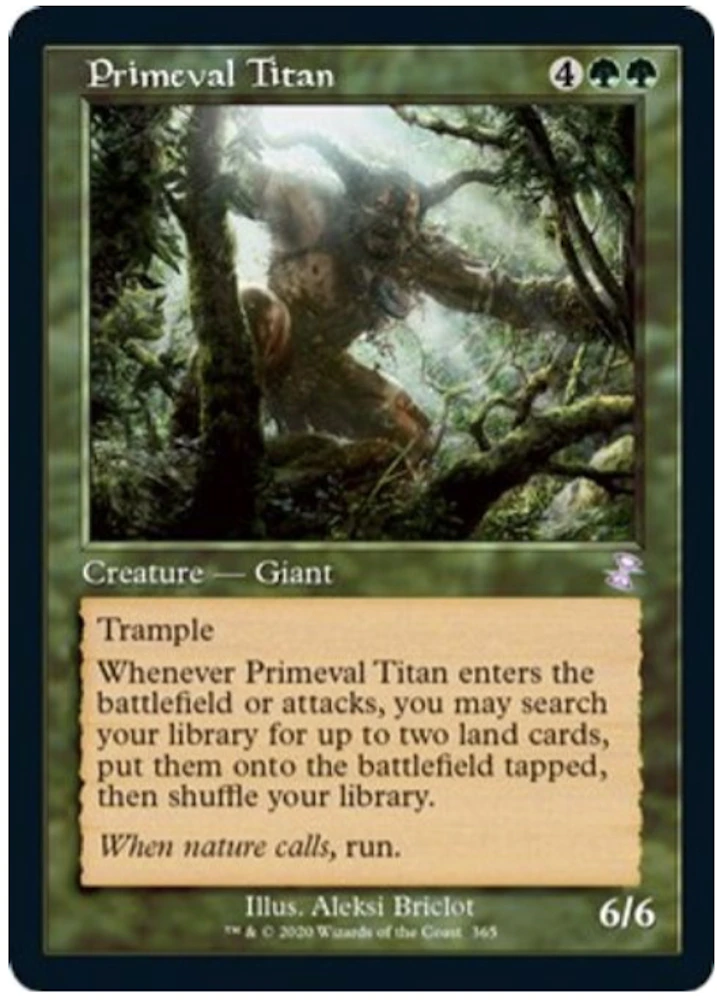 Primeval Titan Magic The Gathering Tcg Time Spiral Remastered Special 365 Ungraded Us
