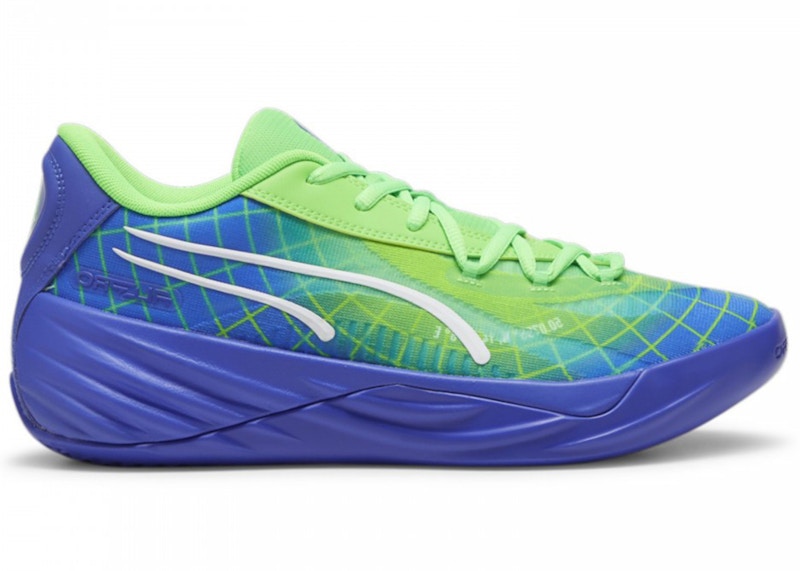 Pre-owned Puma Men's Allpro Nitro Marcus Smart Pe Sneakers In Fluro Green Pes