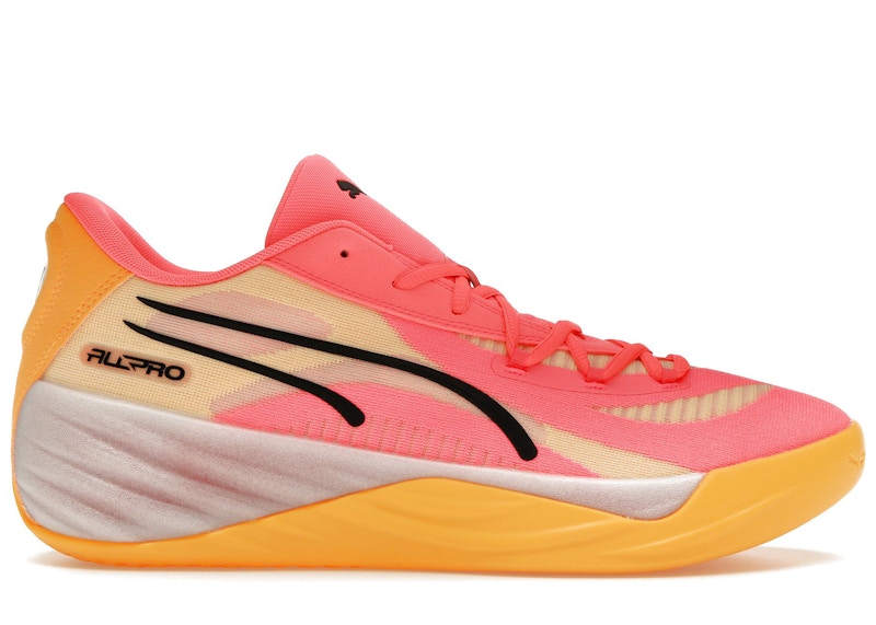 Pre-owned Puma Men's  Allpro Nitro Sneakers In Sunset Glow/sun Stream/black In Multi