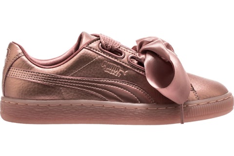 Puma basket heart metallic discount