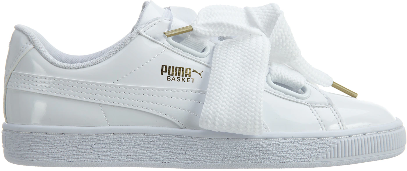 Hectare Speeltoestellen het doel Puma Basket Heart Patent Puma White Puma White (Women's) - 363073 - US