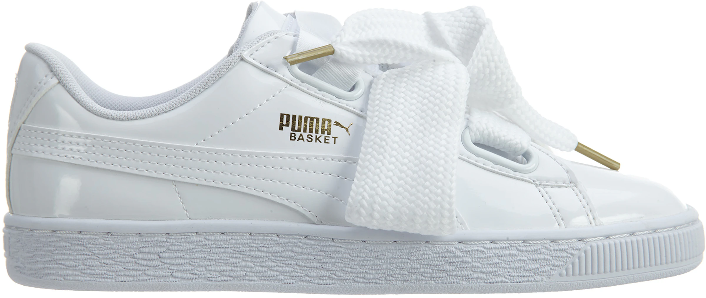 Adviseur Hijgend Uitstroom Puma Basket Heart Patent Puma White Puma White (Women's) - 363073 - US