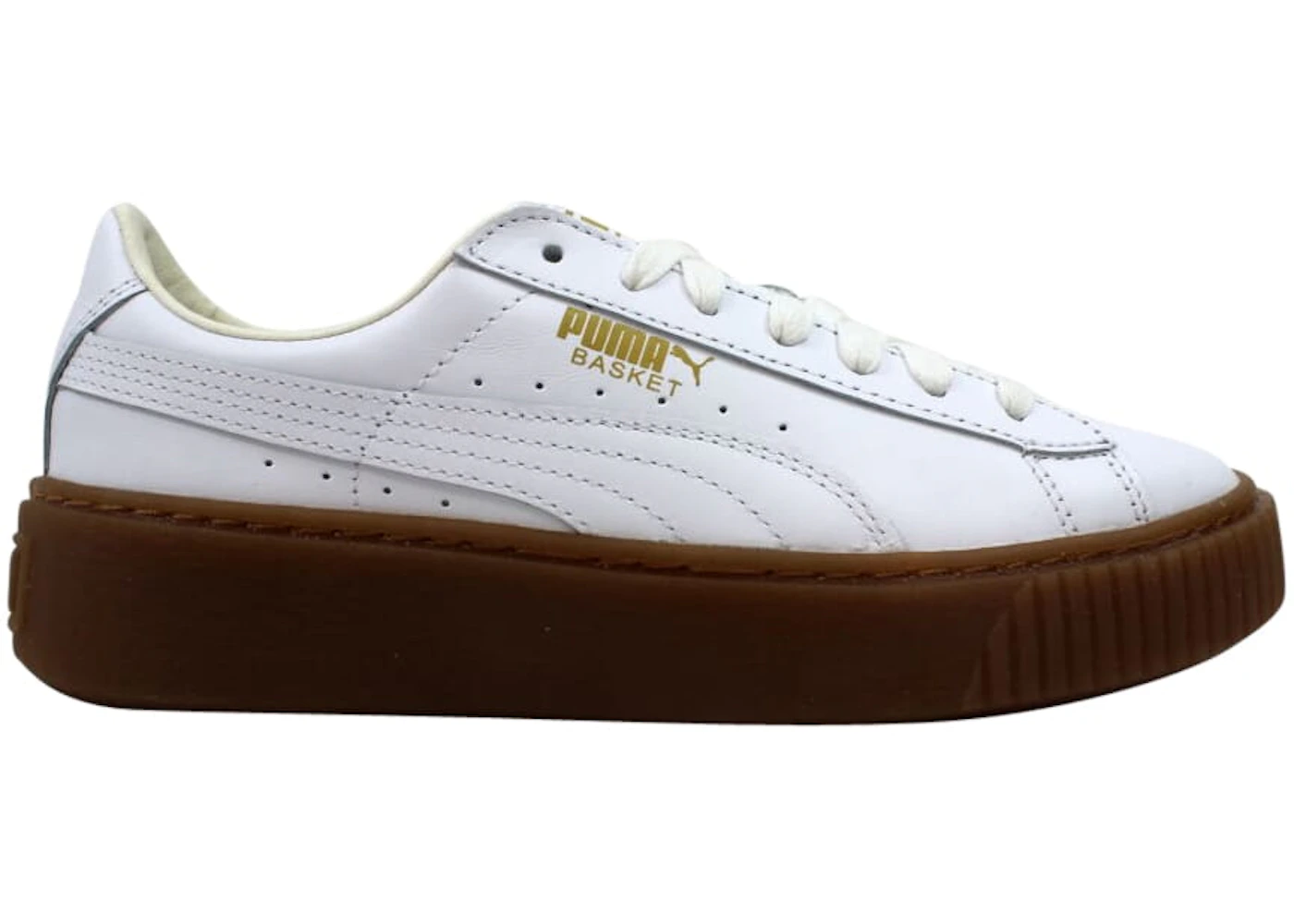 Puma Basket Platform Core Puma White (Women's) 364040-01 US