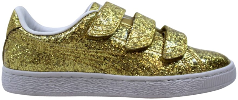 Puma Basket Strap Glitter Gold (Women's)