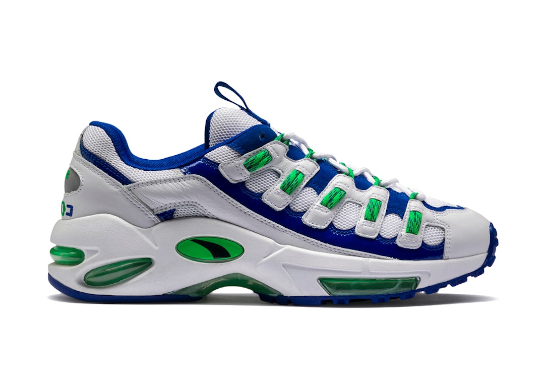 Pre-owned Puma Cell Endura Patent 98 Sprite In  White/green/blue